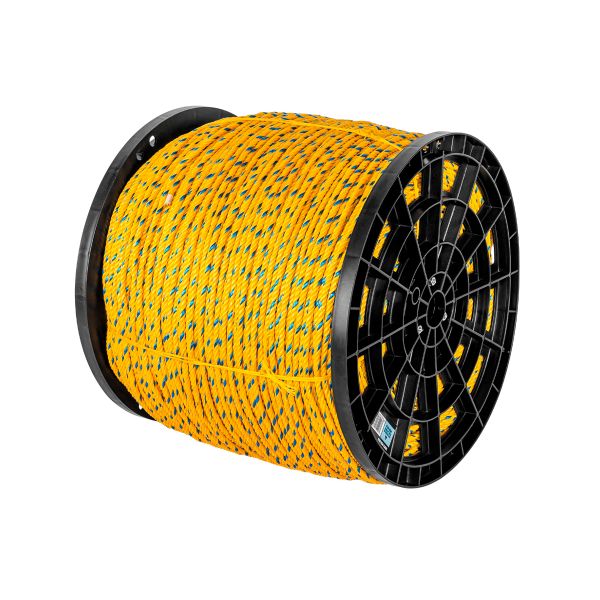 Kilo de cuerda amarilla de polipropileno 6 mm, rollo 20 kg. 44485 Fiero