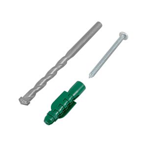 Kit de 20 taquetes 1/2" con pijas #14 y 1 broca 1/2". 40162 Fiero