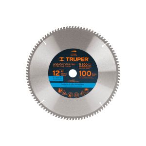 Disco sierra 12" para aluminio, 100 dientes centro 1". 12686 Truper