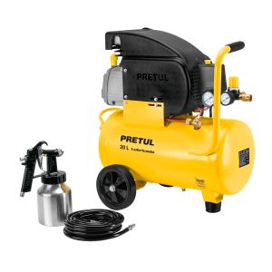 Kit, compresor 20L, 2-1/2 HP,manguera PVC y pistola. 24357 Pretul