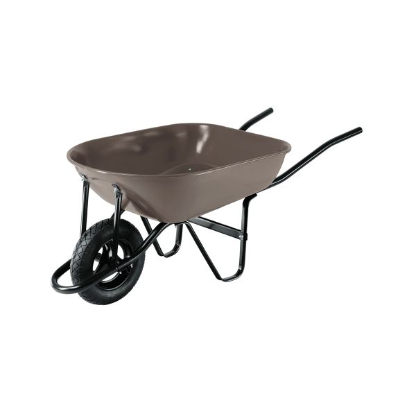 Carretilla 5.5 ft3 gris Neumática, bastidor tubular. 20646 Pretul