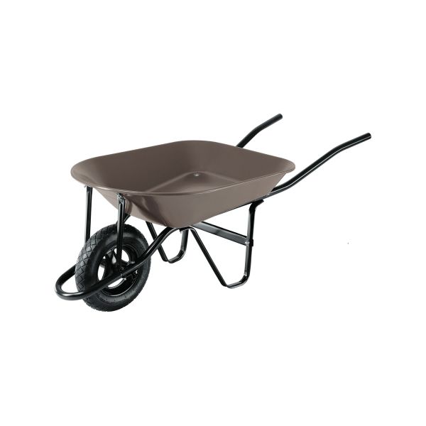 Carretilla 4.5 ft3 gris Neumática, bastidor tubular. 22647 Pretul
