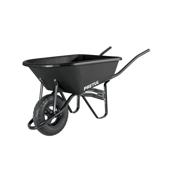 Carretilla concha plástica 5 ft3 Neumática b/tubular. 22703 Pretul