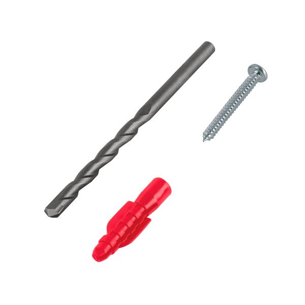 Kit de 20 taquetes 1/4" con pijas #8 y 1 broca 1/4". 40159 Fiero